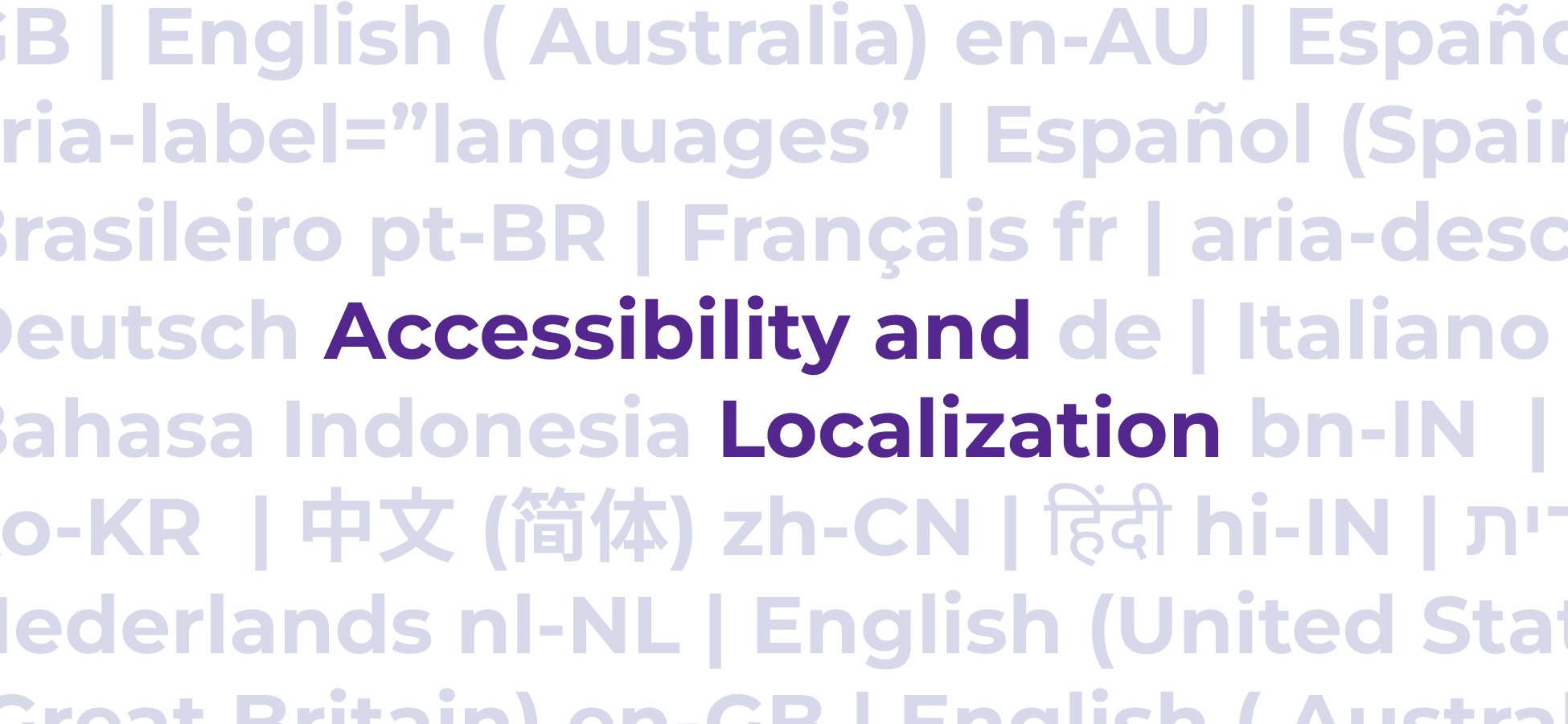 Accessibility and Localization